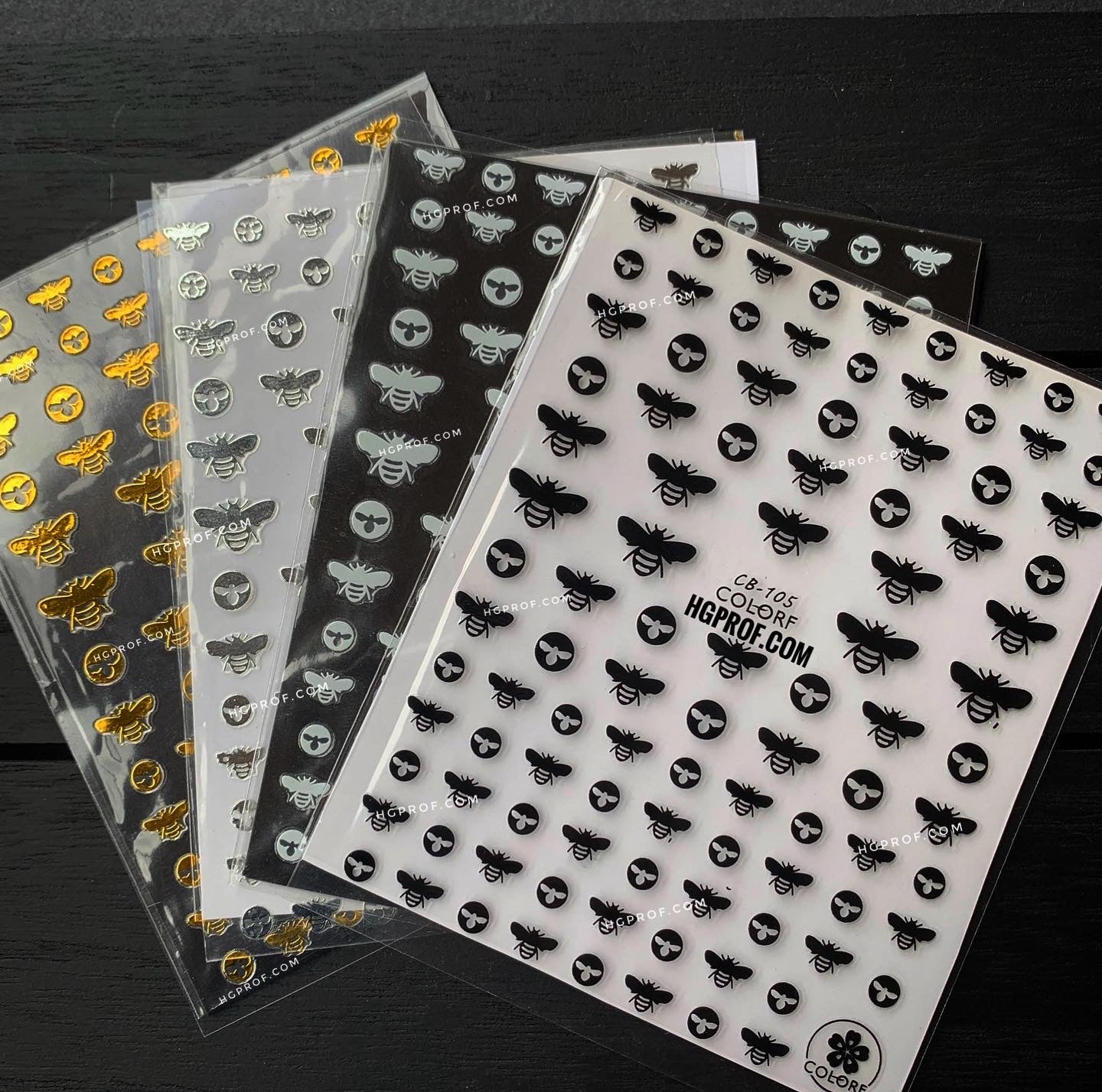 3D Nail Stickers Bee CB - 105