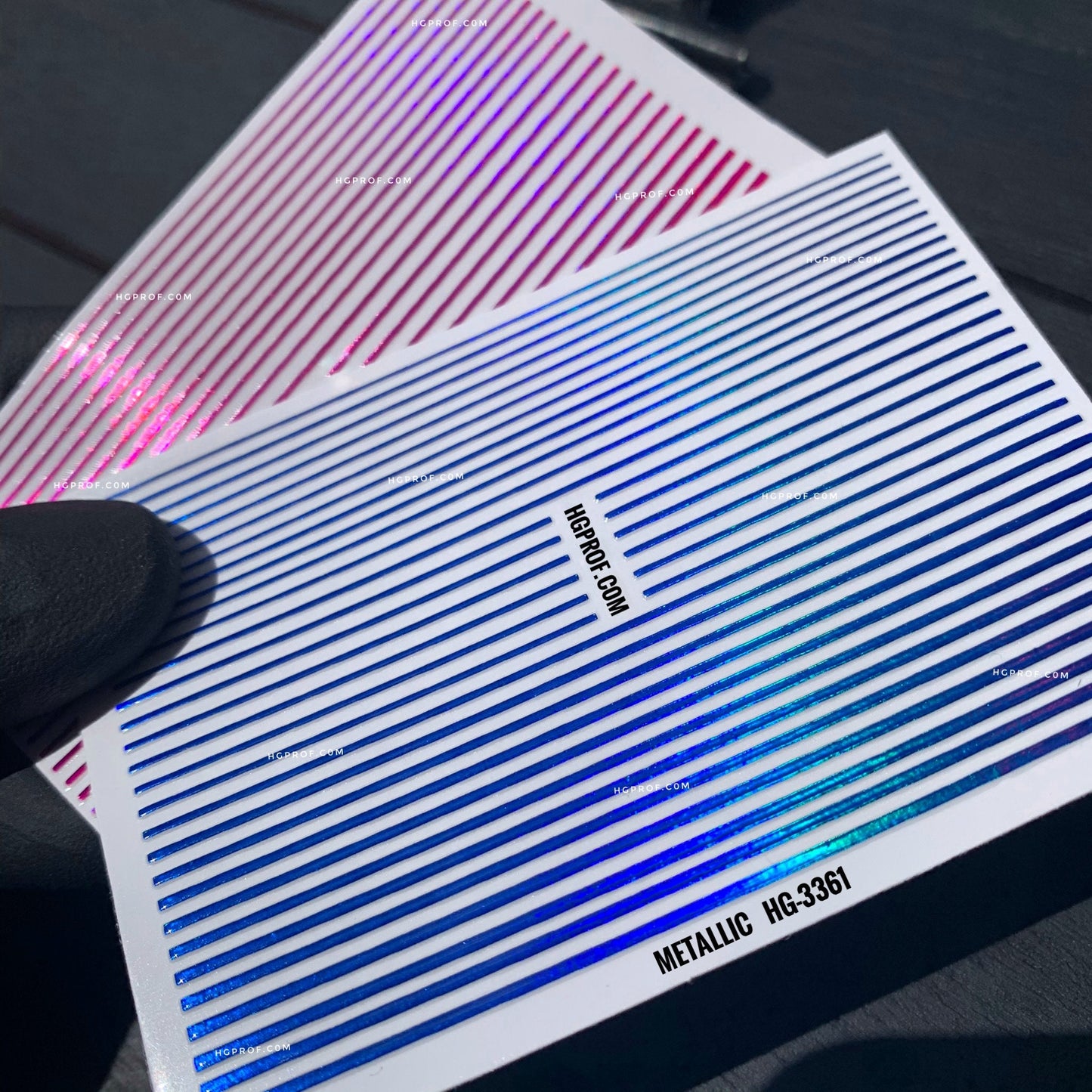 3D Stickers METALLIC Pink & Blue HG-3361