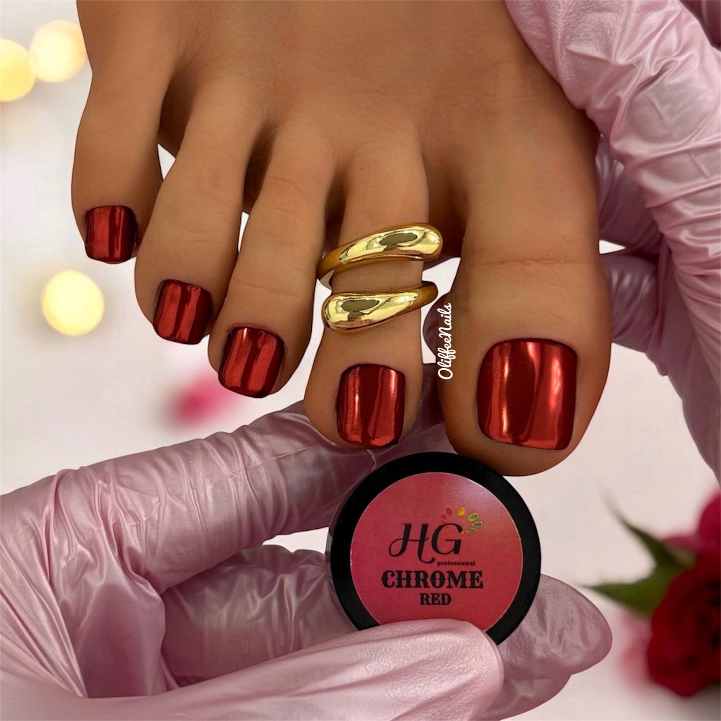 RED, Mirror Chrome Powder
