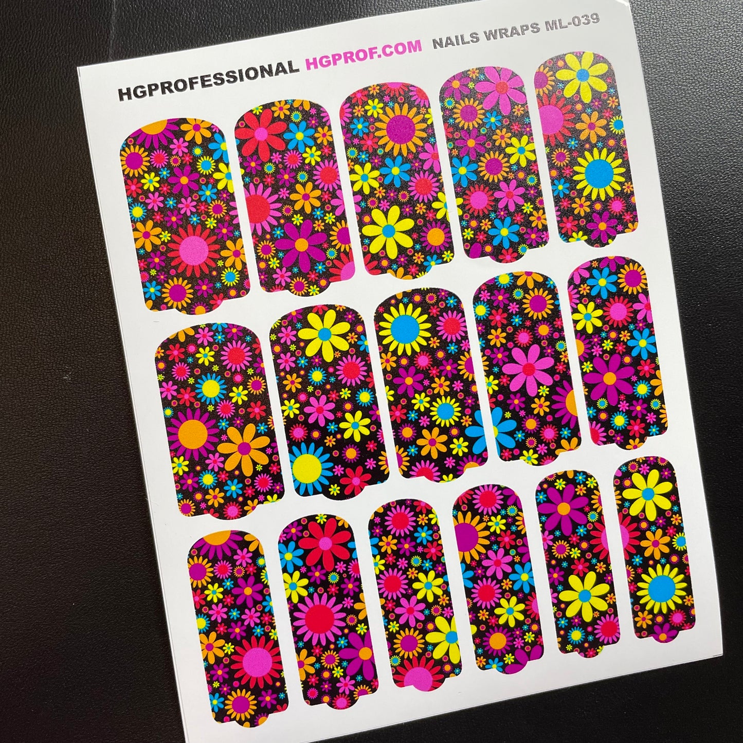 ML-039 Stickers Wraps ( Long Nails )