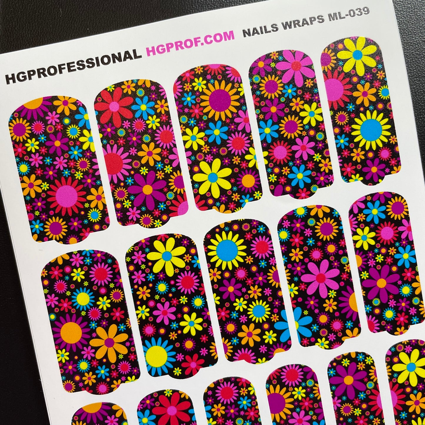 ML-039 Stickers Wraps ( Long Nails )