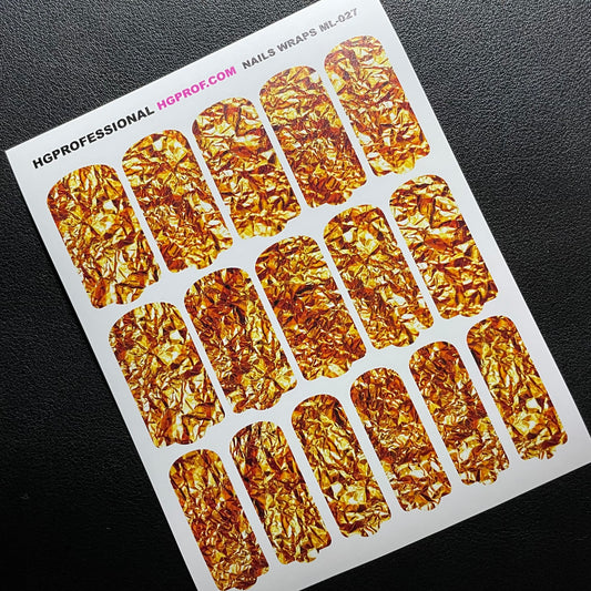 ML-027 Stickers Wraps ( Long Nails )