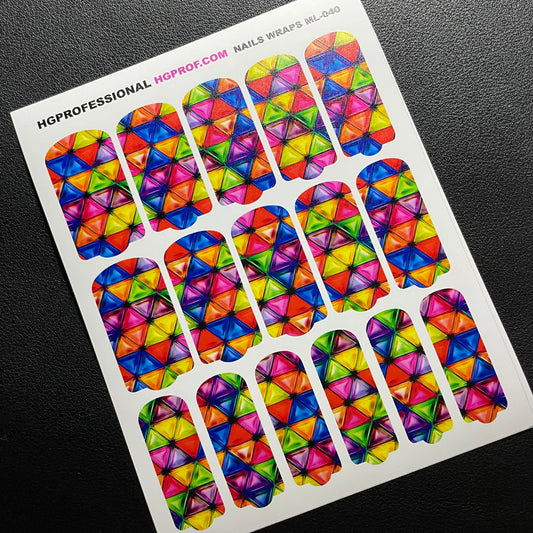 ML-040 Stickers Wraps ( Long Nails )