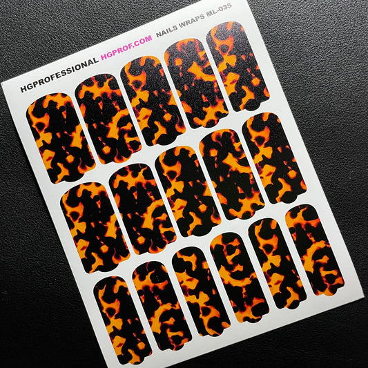 ML-035 Stickers Wraps ( Long Nails )