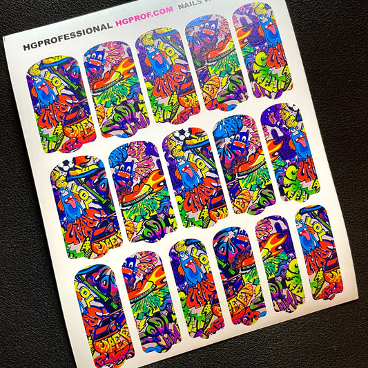 ML-004 Stickers Wraps ( Long Nails )