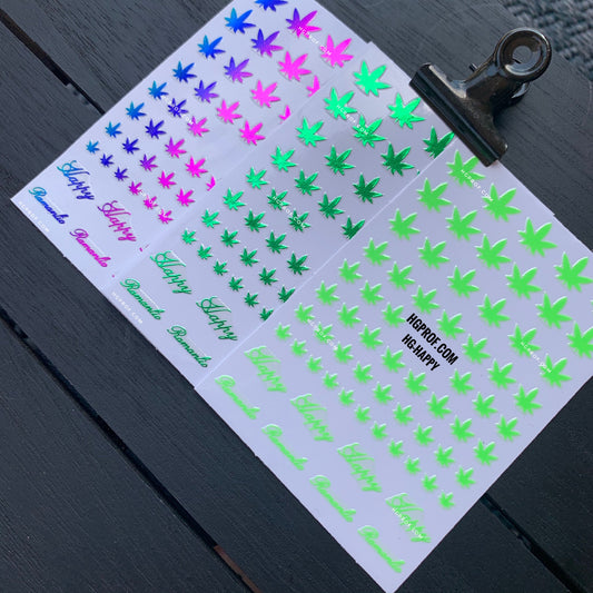 3D Stickers HG HAPPY Neon & Metallic