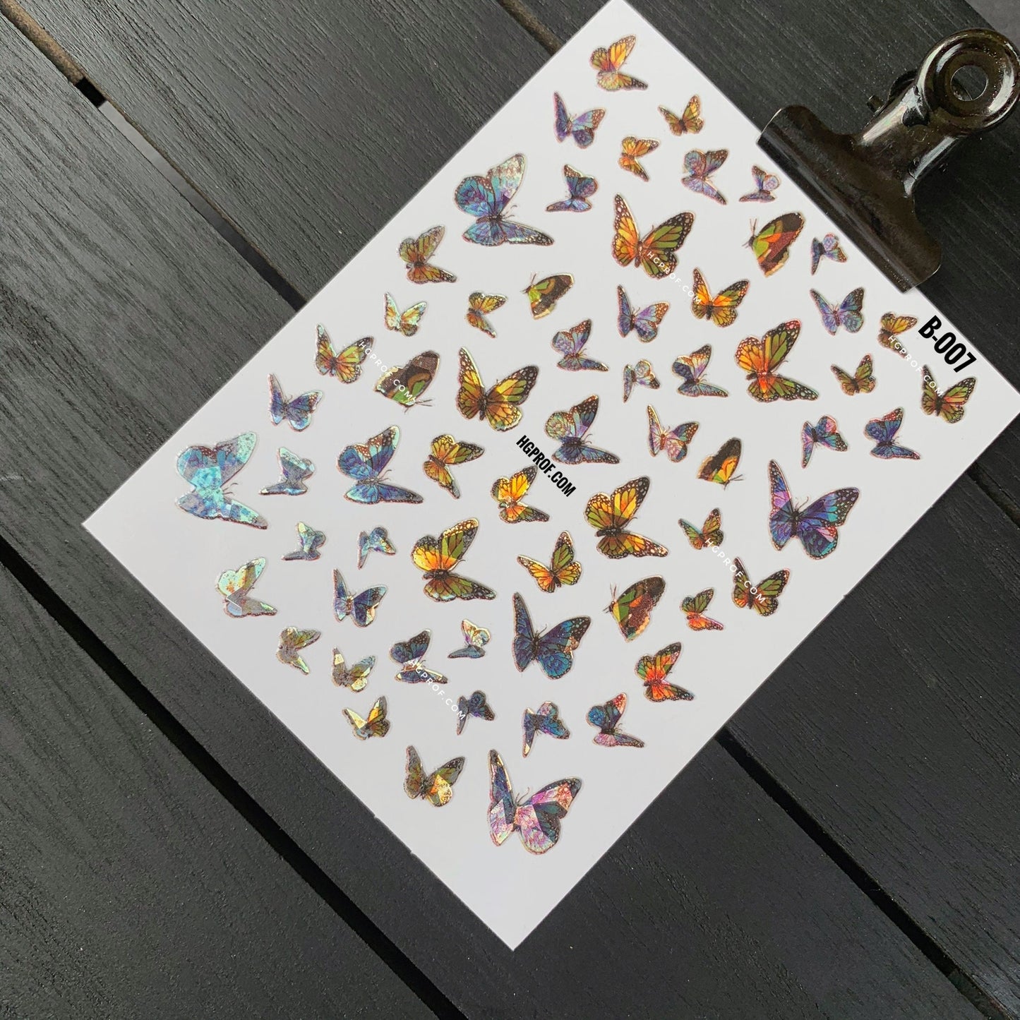 3D Nail Stickers HOLO Butterfly