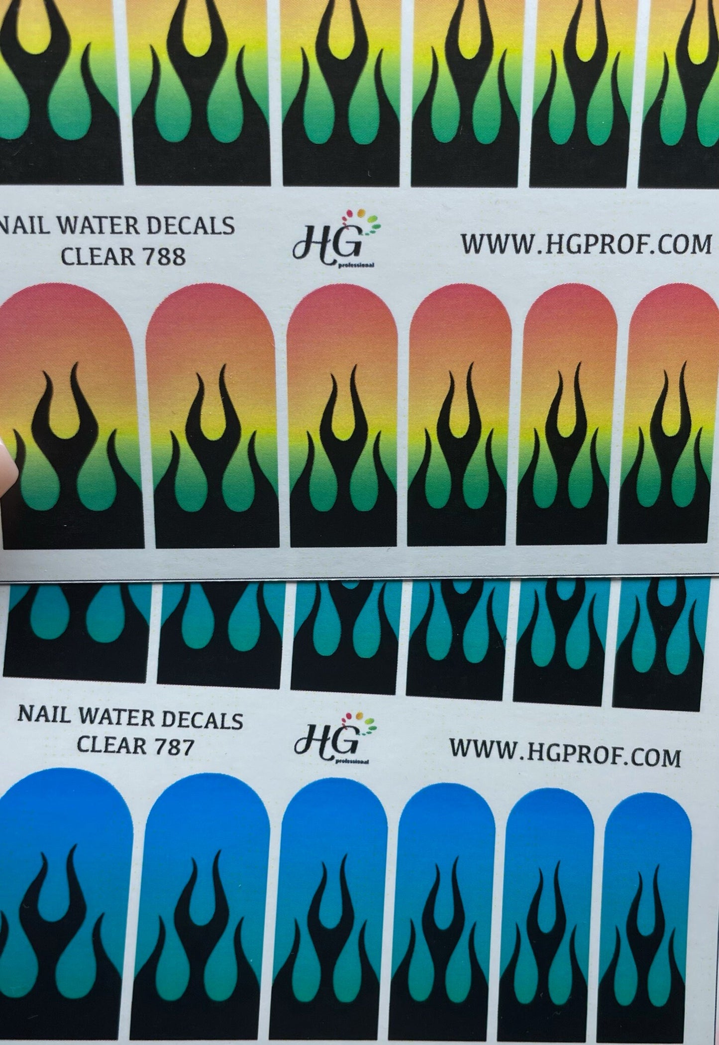 787 & 788 Nail Water Decals